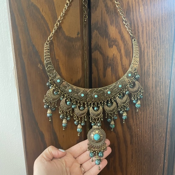 Copper tone beautiful adjustable necklace vintage - Picture 2 of 5